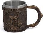 Viking Nordic Odin Raven Stainless Steel Drinking Mug - 1 Mug