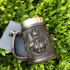 Ancient Treasures' Viking Thor and Odin Heavy Stainless Steel Tankard Mug - 