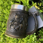 Ancient Treasures' Viking Thor and Odin Heavy Stainless Steel Tankard Mug - 