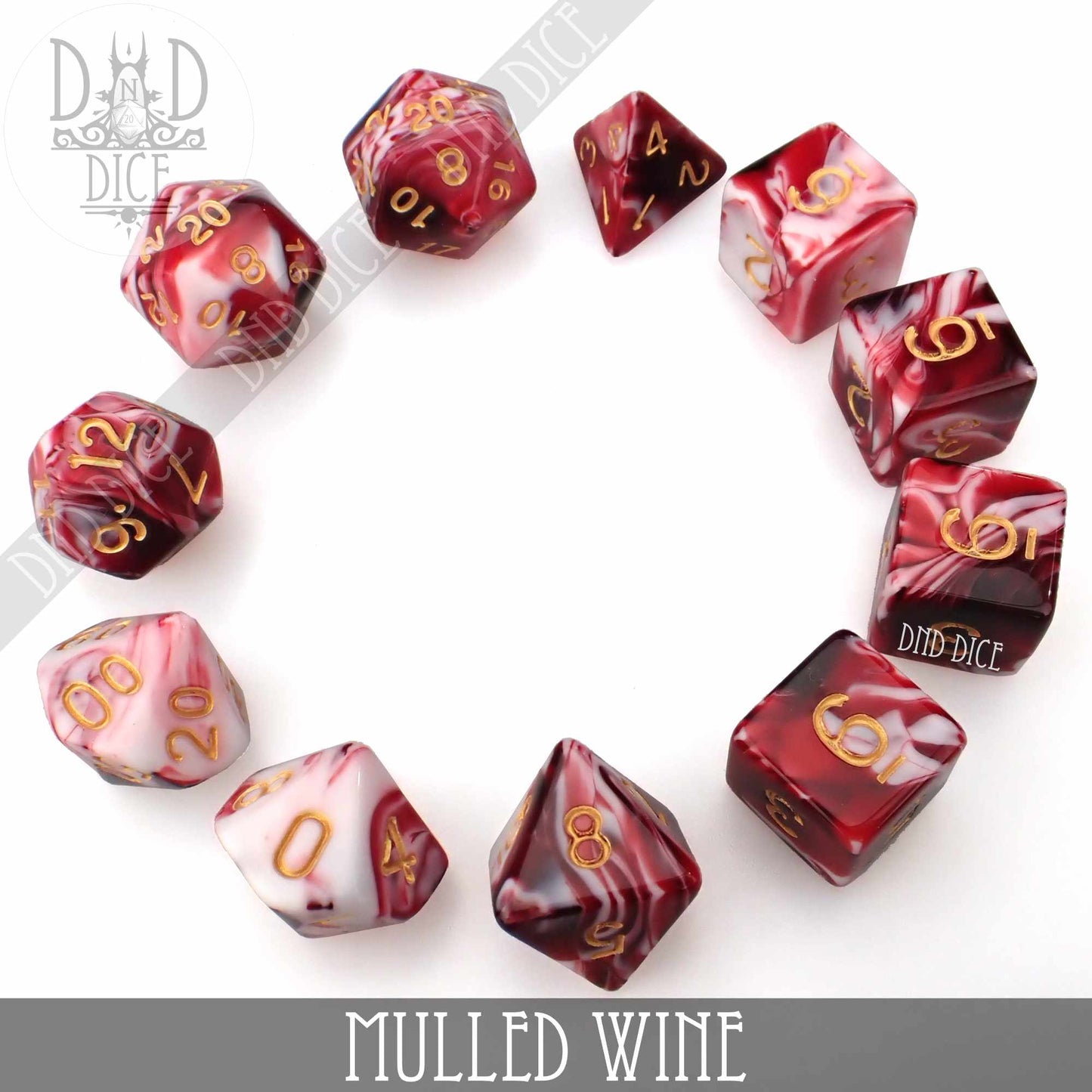 Mulled Wine 7 or 11 Dice Set