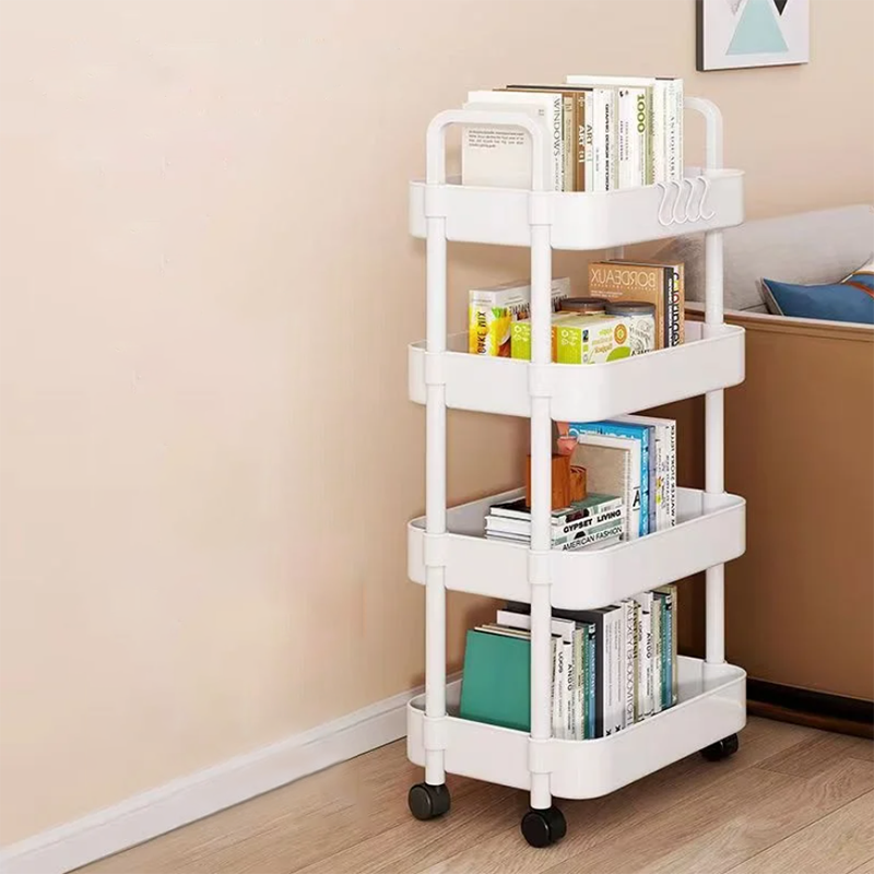 Multi-Layer Floor Standing Mobile Storage Trolley Rack