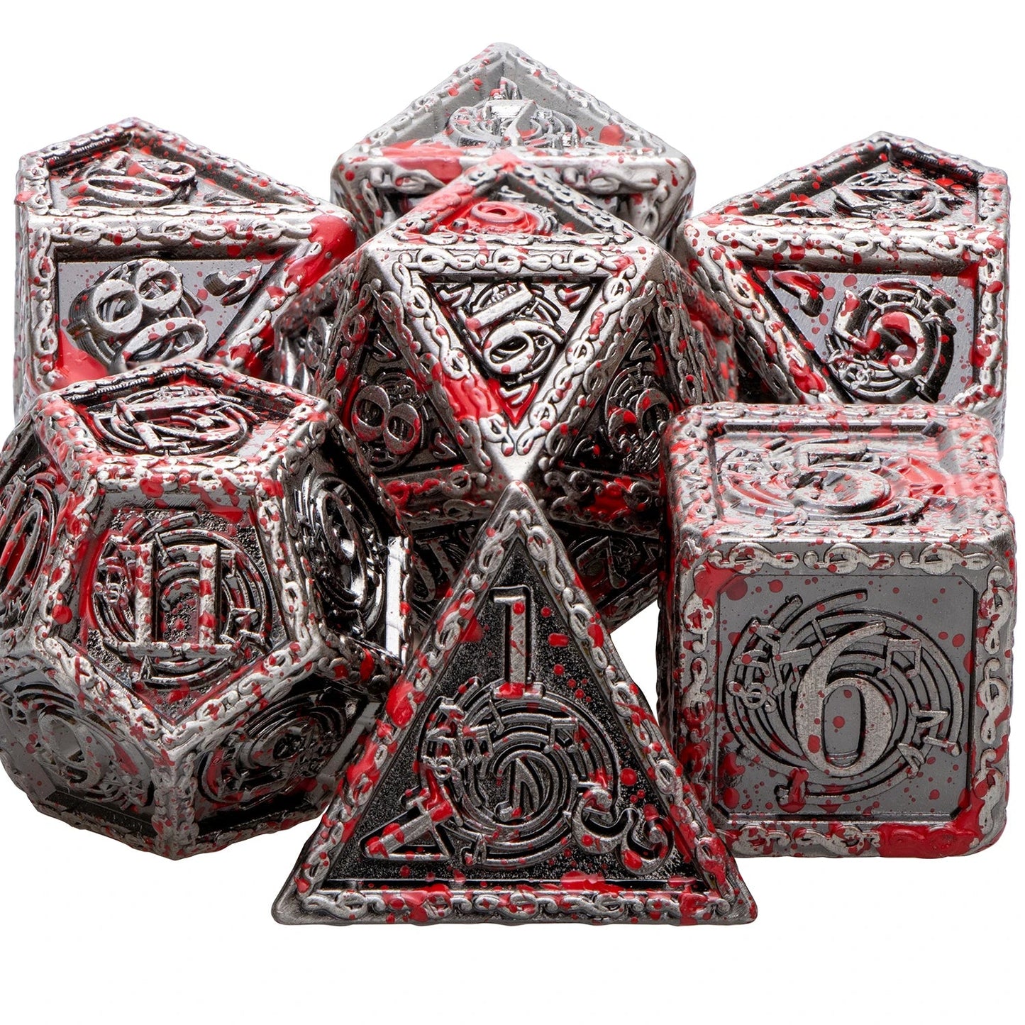 Music DND D20 Dungeon and Dragon Dice Set Metal 6 Sided Polyhedral D&D Dice for Pathfinder RPG Board Games D20 D12 D10 D8 D6 D4