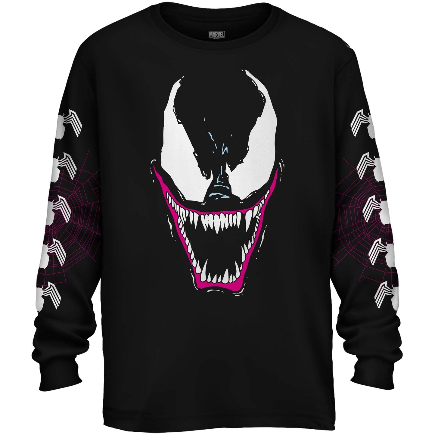 Venom Grin Marvel Comics Adult Long Sleeve T Shirt - XS
