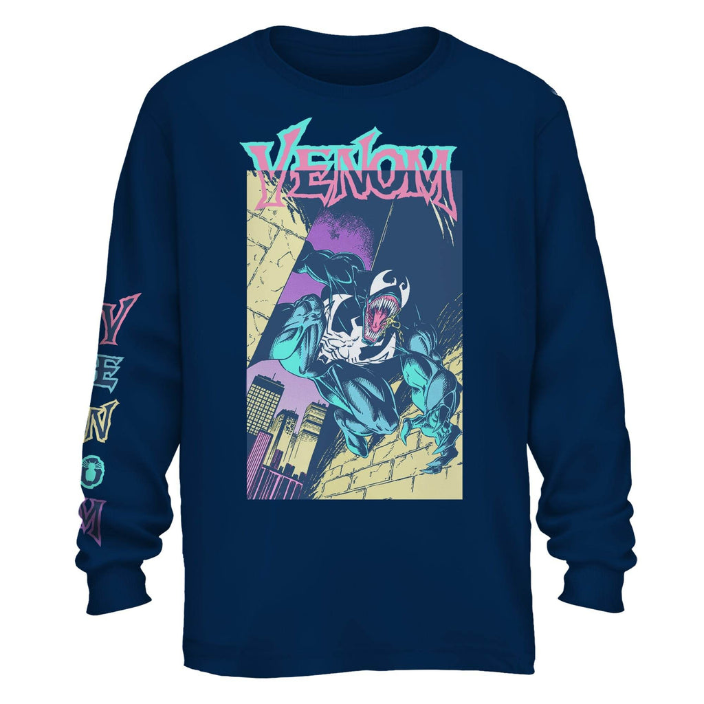 Venom Brite Box 90'S Marvel Comics Adult Long Sleeve T Shirt - S