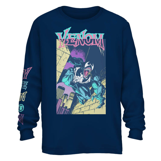 Venom Brite Box 90'S Marvel Comics Adult Long Sleeve T Shirt - S