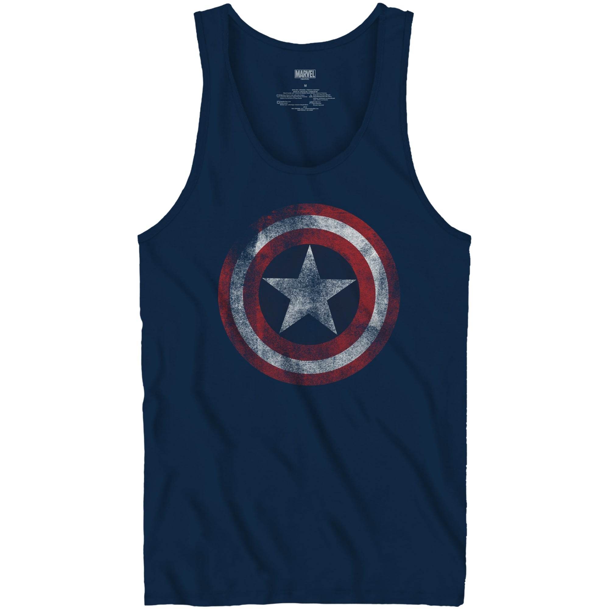 Captain America Shield Symbol Marvel Adult Tank Top - S
