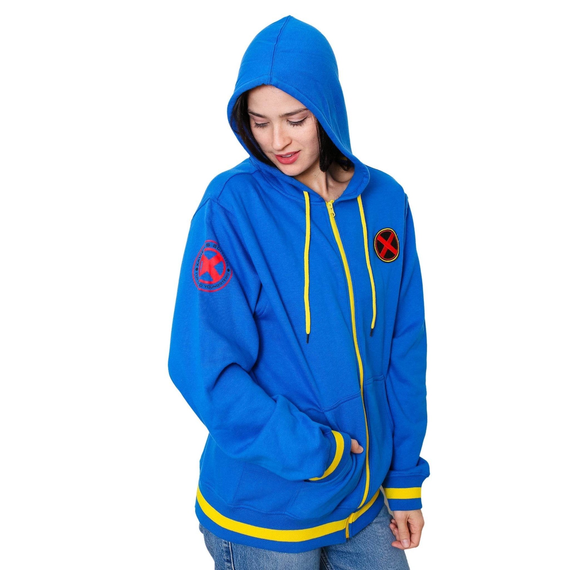 X-Men Xavier Institute Marvel Adult Zip Up Hoodie - XS