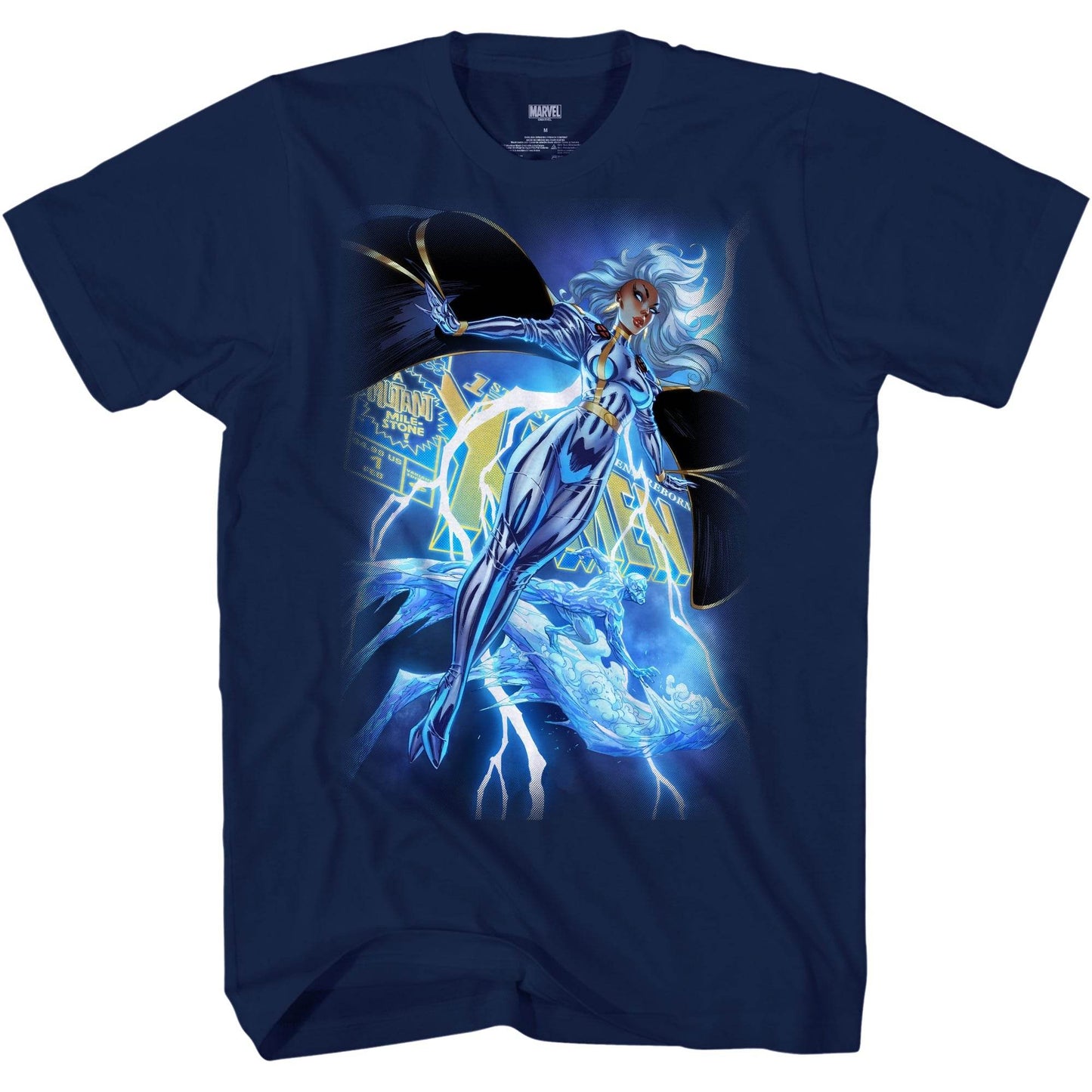 X-Men Uncanny Storm And Ice Man Marvel Comics Adult T Shirt - S