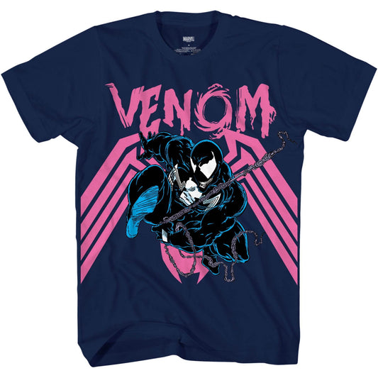 Spider-Man Vibrant Venom Marvel Comics Adult T-Shirt - S