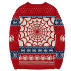 Marvel Spider-Man Symbol Offcially Licesned Adult Holiday Ugly Christmas Sweater - S
