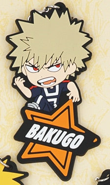 My Hero Academia Anime Boku no Hero Academia Izuku Midoriya Katsuki Bakugo Todoroki Denki Ejiro Star Rubber Keychain