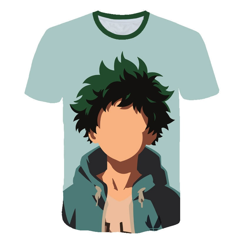 My Hero Academia Boku no hero Shirts 3D Print T shirt Hipster Cosplay Unisex tshirt Casual Boys Skateboard Hip-Hop