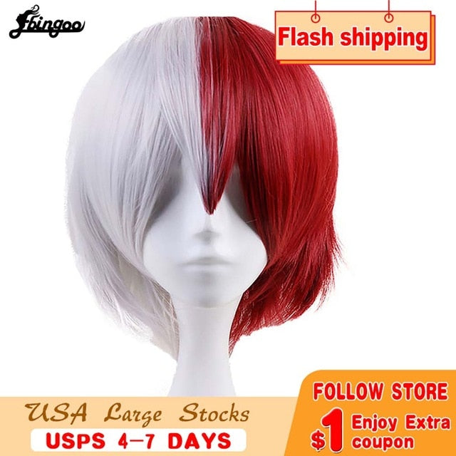 My Hero Academia OCHACO URARAKA Auburn Brown Short Straight Bob Synthetic Cosplay Wig Role Play Halloween Costume парик