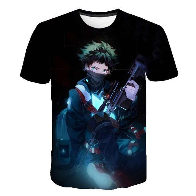 My Hero Academia T Shirt New Men Women 3D Print Anime Boku no Hero Academia Tsuyu Unisex Short Sleeve Top Boys Street Pullover