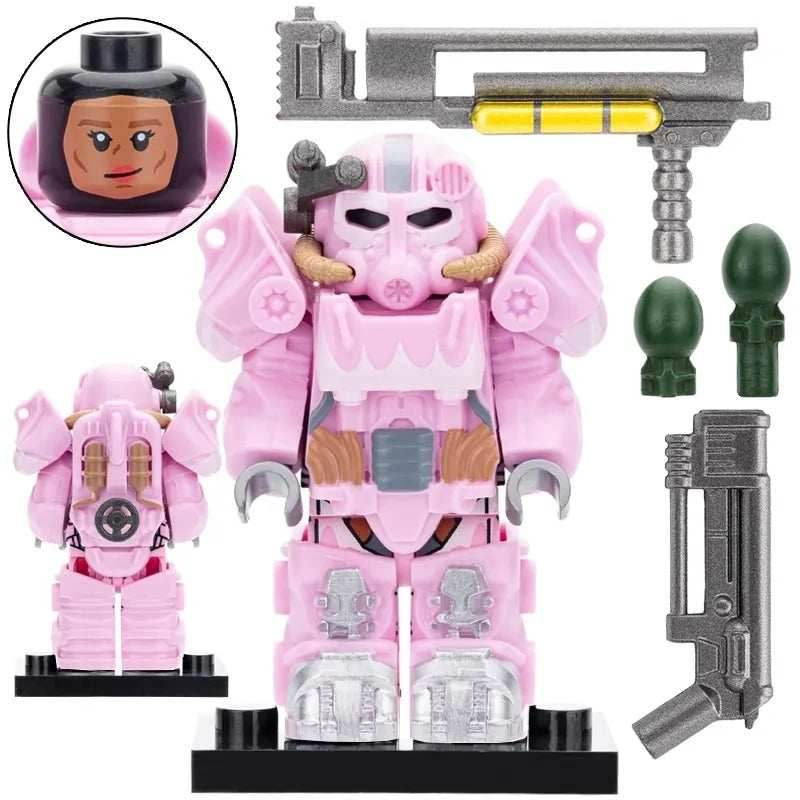Fallout Pink T-60 Power Armor Custom Minifig - 