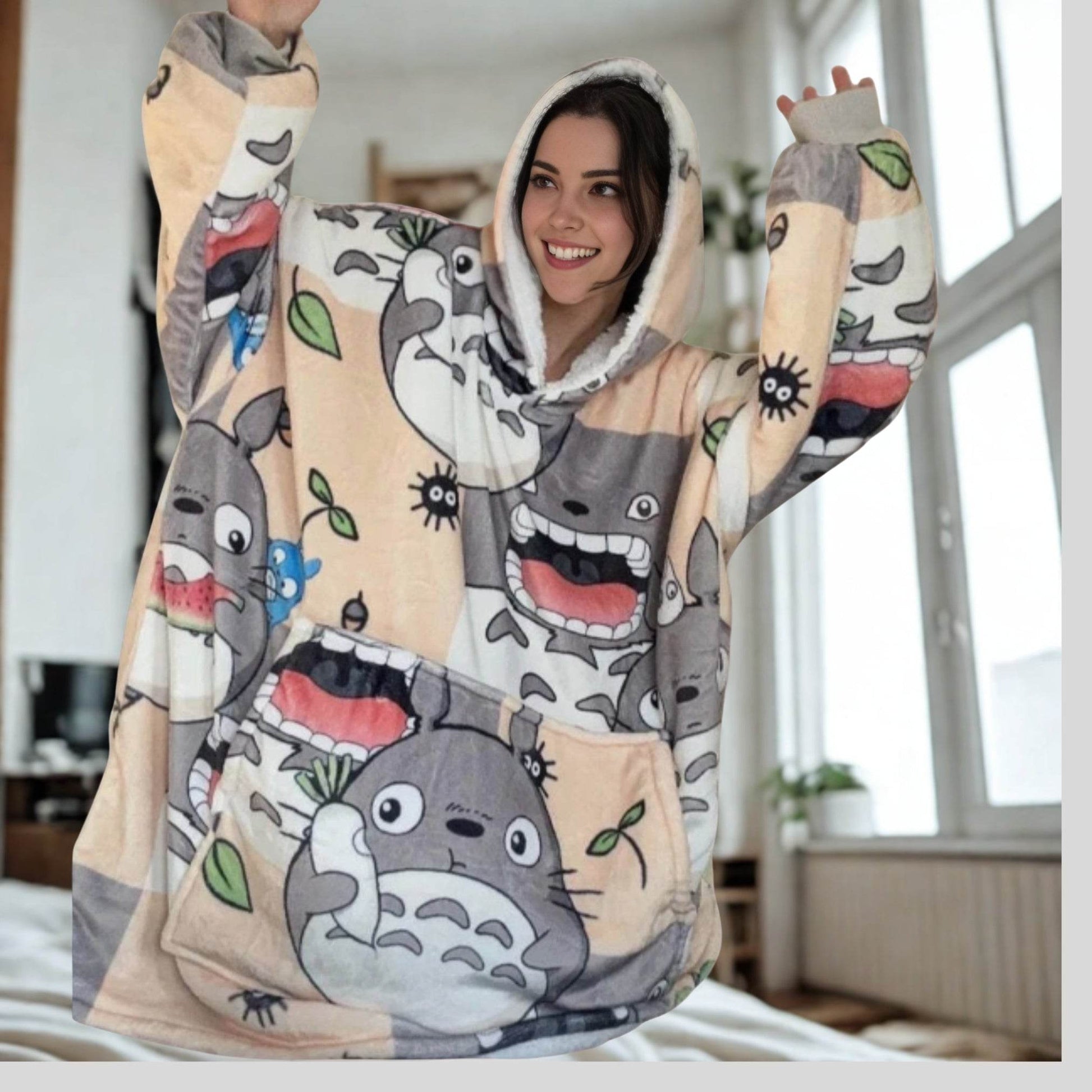 My Neighbor Totoro Wearable Blanket Hoodie for Kids & Adults | OLM Toys - Adult size