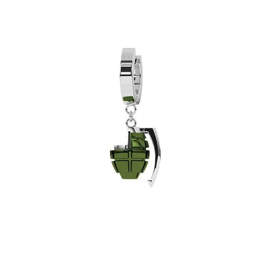 My Hero Academia™ Katsuki Bakugo Grenade Earring - Chrome / Single