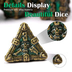 Mysterious dark gothic skeleton series metal dnd dice set