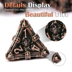 Mysterious dark gothic skeleton series metal dnd dice set