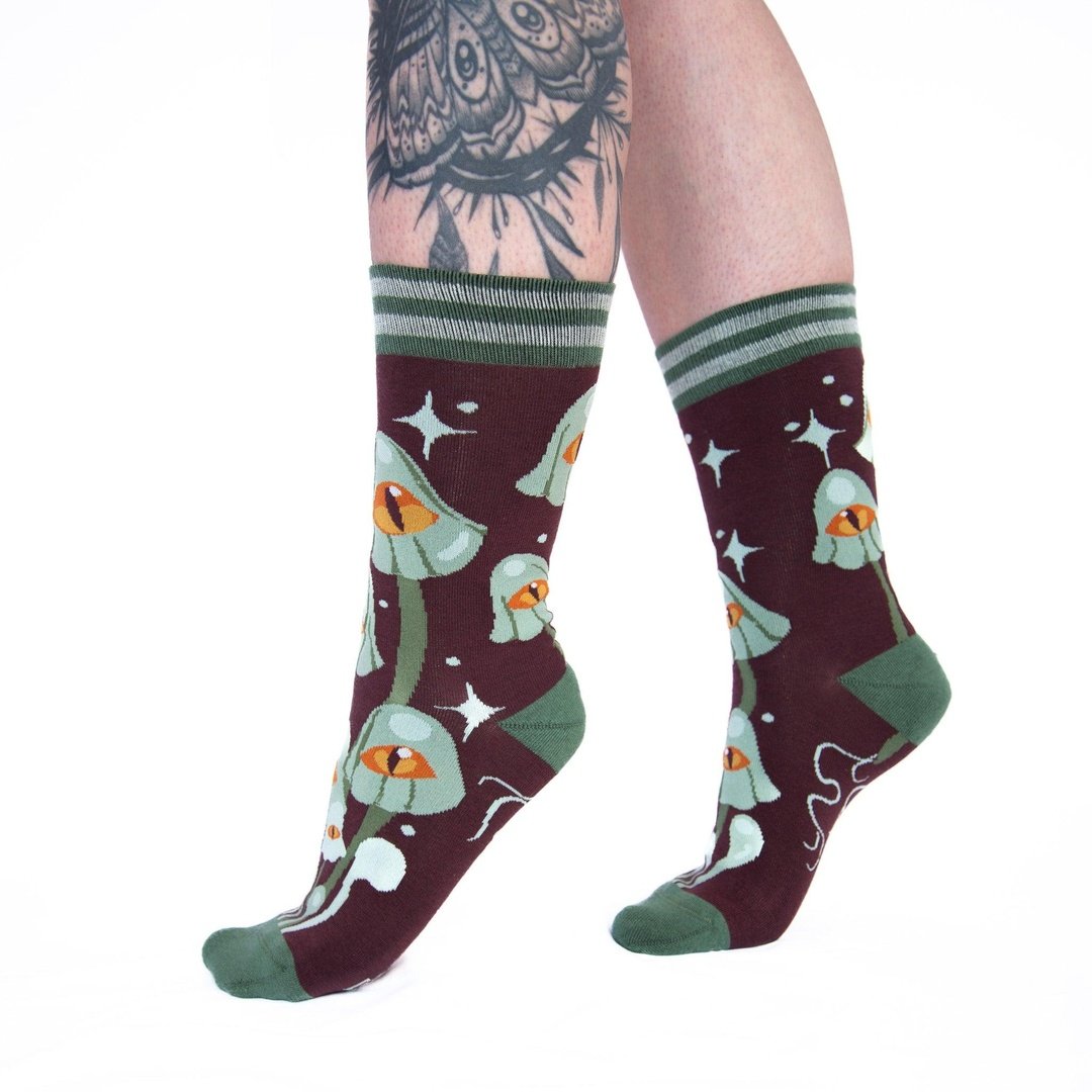 Mystic Mushrooms Crew Socks