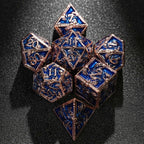 Mystic Wizard - Dark Skeleton Hand Metal DND Dice Set