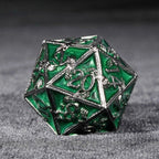 Mystic Wizard - Dark Skeleton Hand Metal DND Dice Set