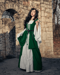Mythic Layered Medieval Renaissance Faire Costume Set - Hunter Green / XXS-XS