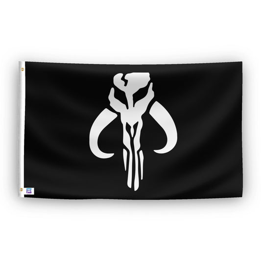 Star Wars Mandalorian Mythosaur Skull Flag