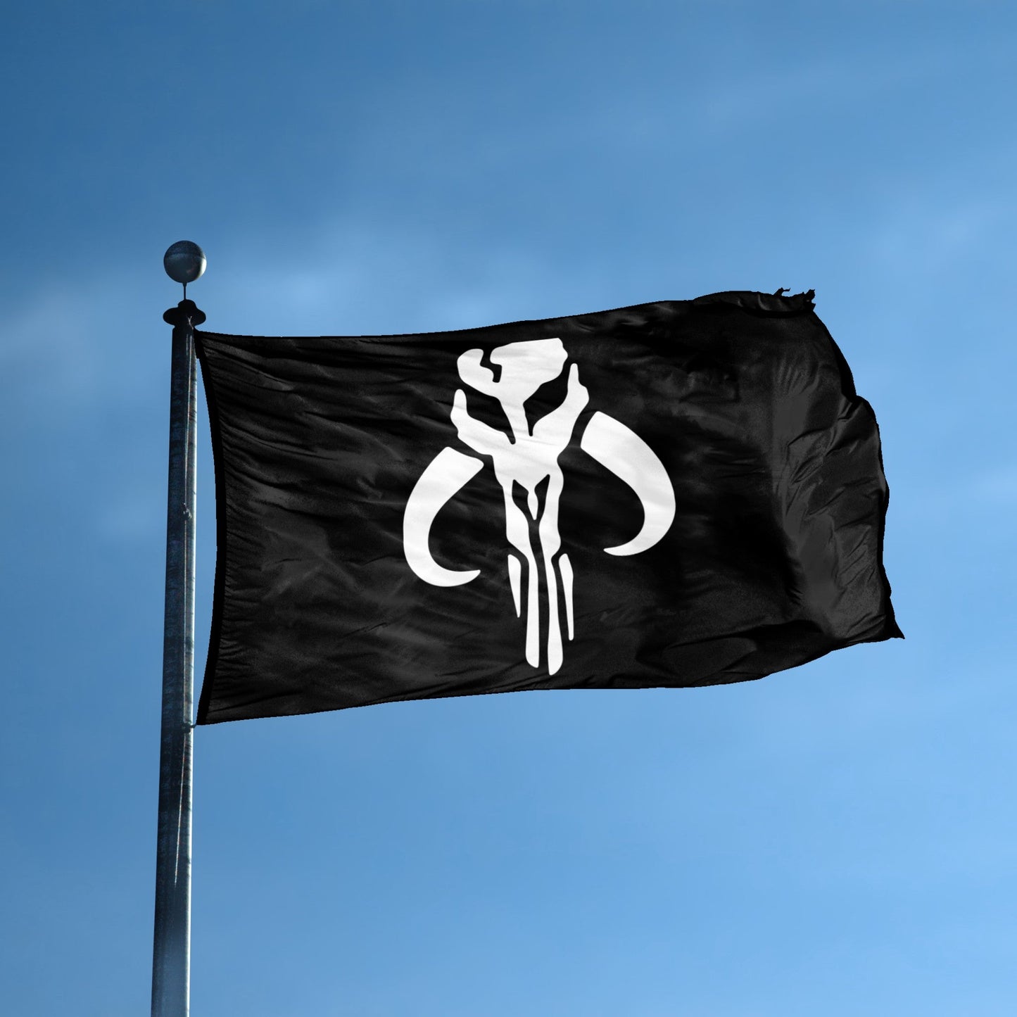 Star Wars Mandalorian Mythosaur Skull Flag