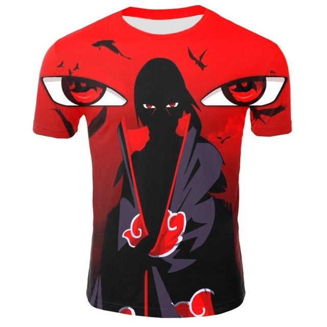 Naruto 3D T Shirt Men/women Uchiha Itachi Sasuke Kakashi Gaara Japan Anime Funny Tees Top Summer Fashion Tshirt Casual T-shirt