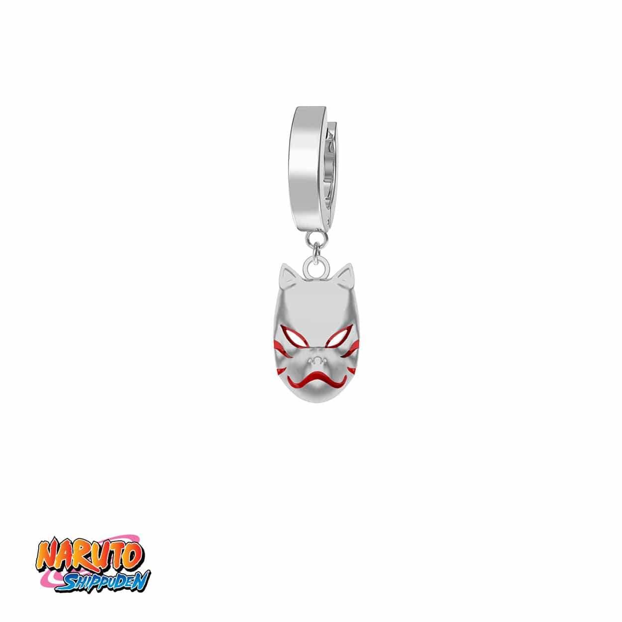 Naruto™ Kakashi Anbu Black Ops Earring - Chrome / Single