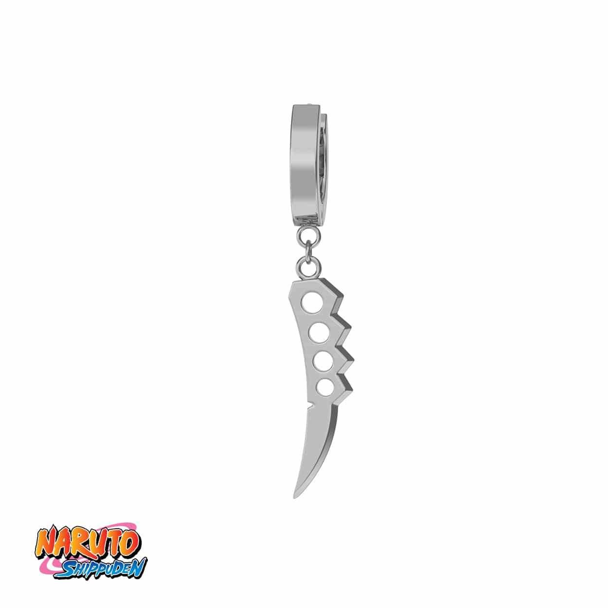 Naruto™ Asuma's Chakra Blade Earring - Chrome / Single