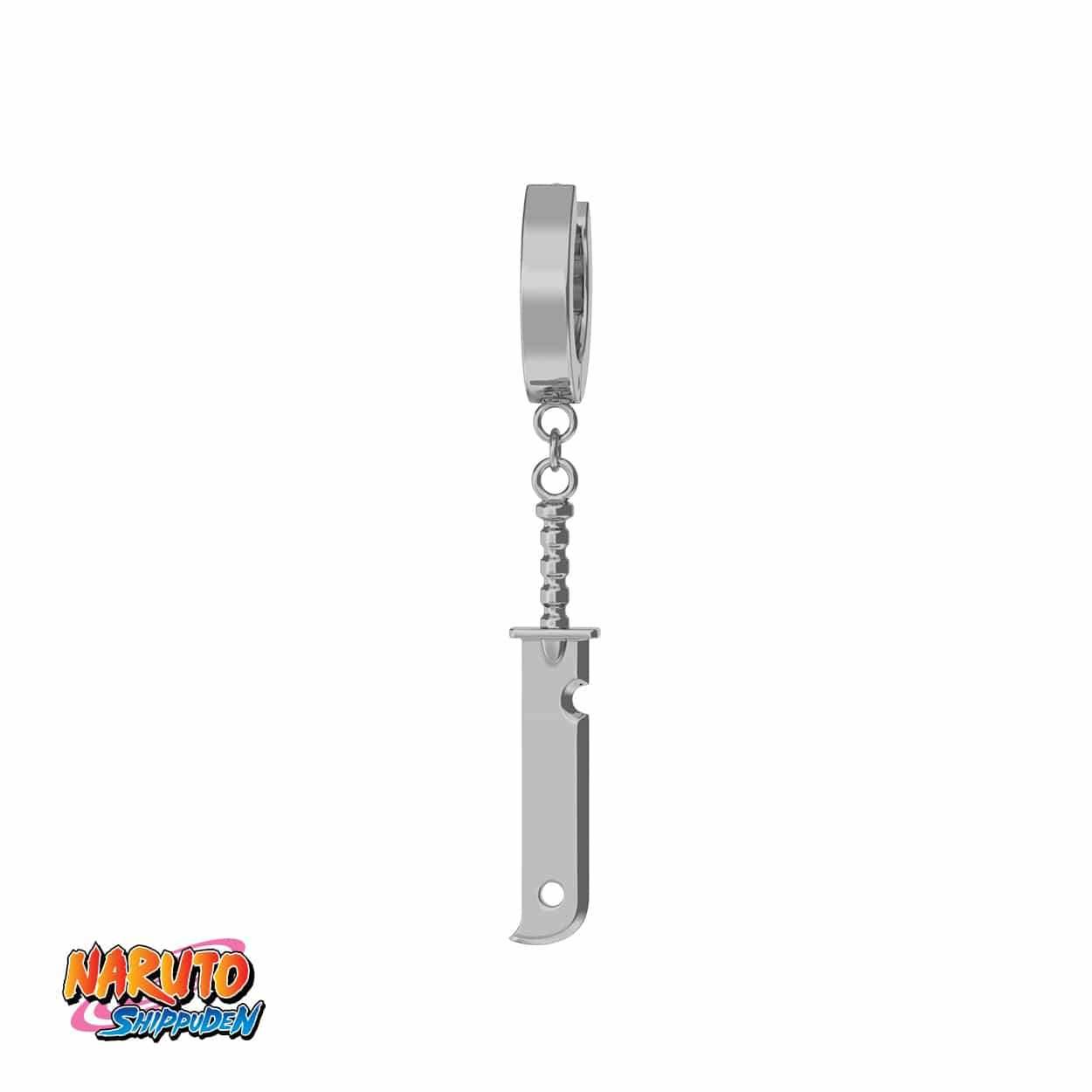 Naruto™ Zabuza's Sword Earring - Chrome / Single