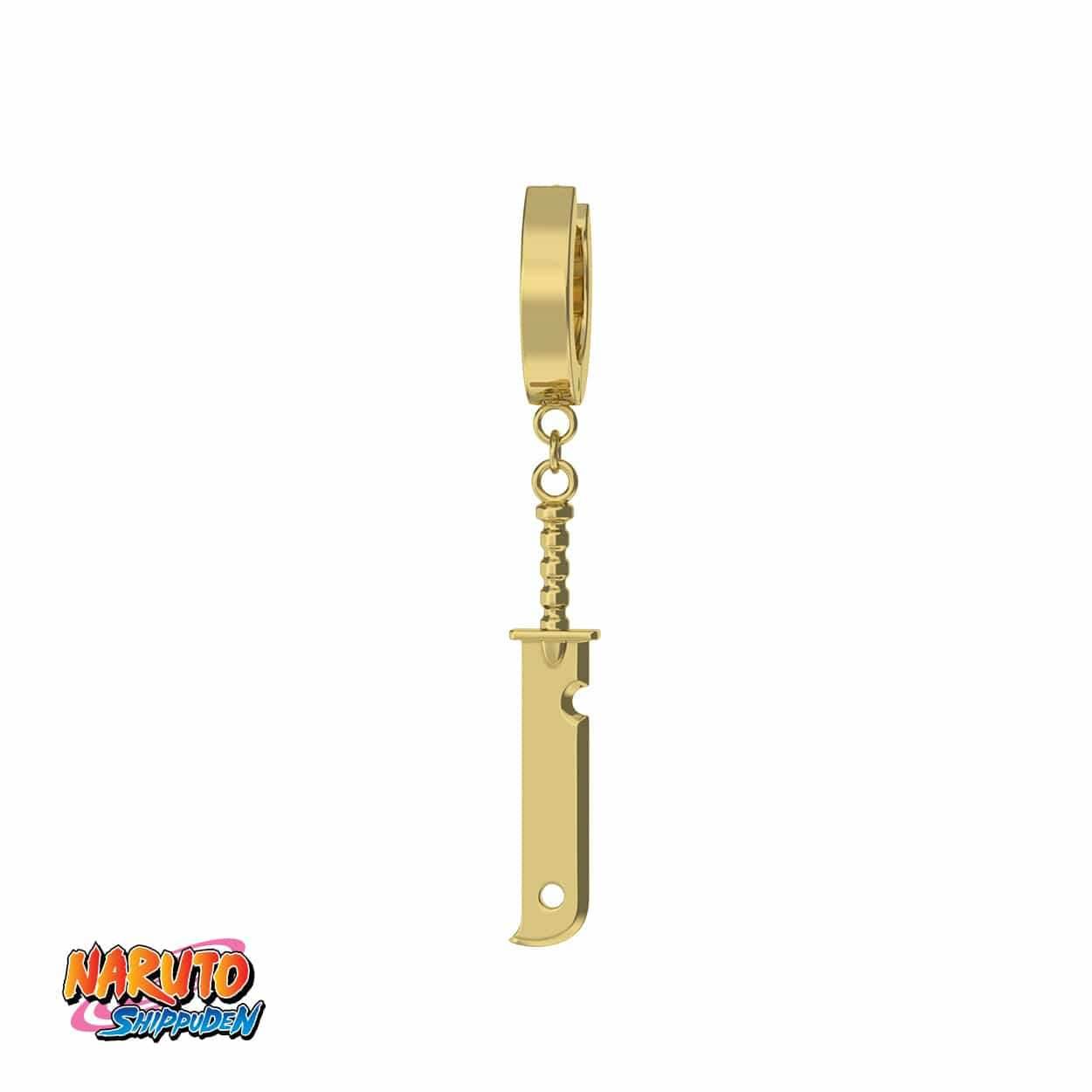 Naruto™ Zabuza's Sword Earring - Gold / Single