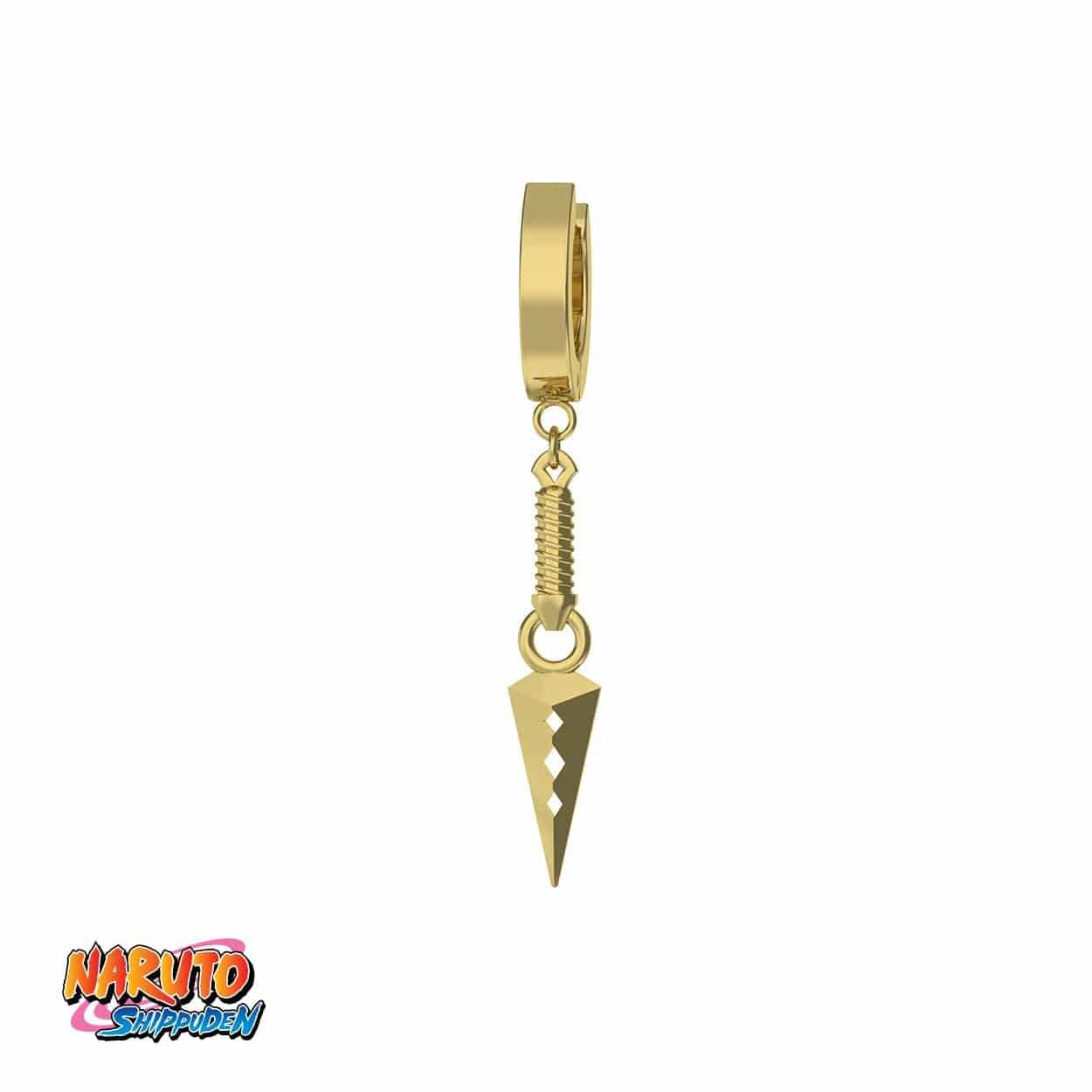 Naruto™ Zaku's Kunai Earring - Gold / Single