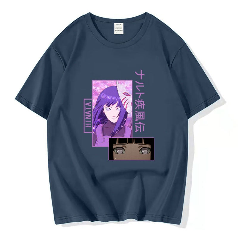 Naruto Hinata Hinata Collection Spring/Summer Pullover T-shirts for men and women with short sleeves