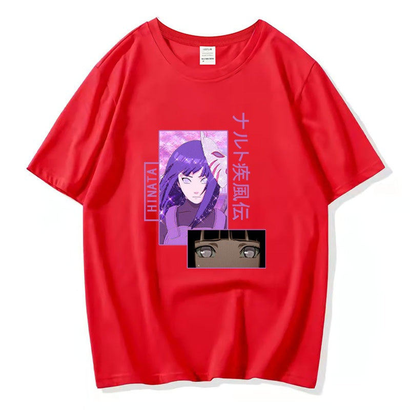 Naruto Hinata Hinata Collection Spring/Summer Pullover T-shirts for men and women with short sleeves