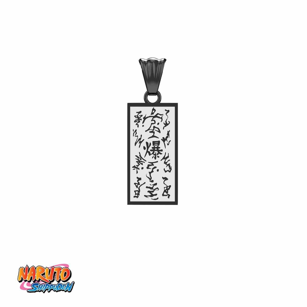 Naruto™ Paper Bomb Kunai Necklace - Black / Tag Only