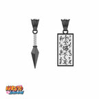 Naruto™ Paper Bomb Kunai Necklace - Black / Set - Kunai & Tag