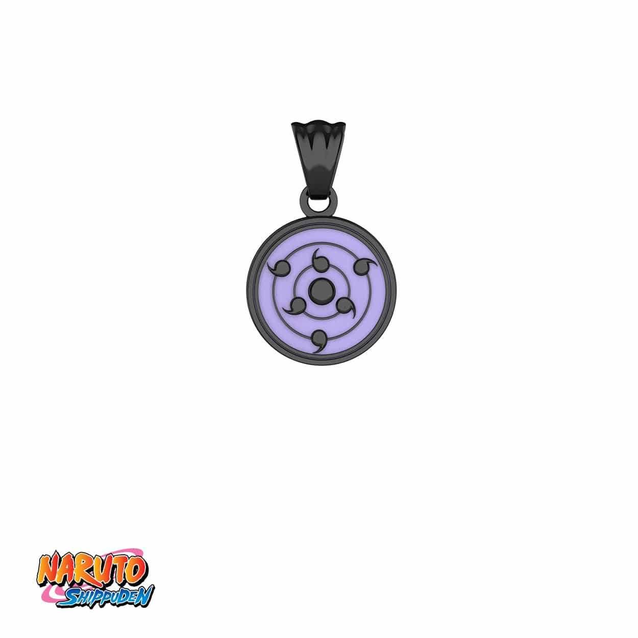 Naruto™ Most Powerful Eyes Necklace - Black / Set - Eternal Mangekyou & Rinnegan