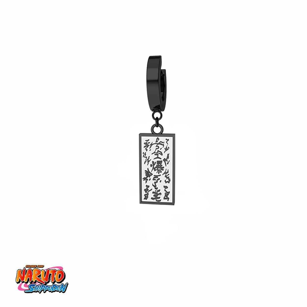 Naruto™ Paper Bomb Kunai Earrings - Black / Tag Only