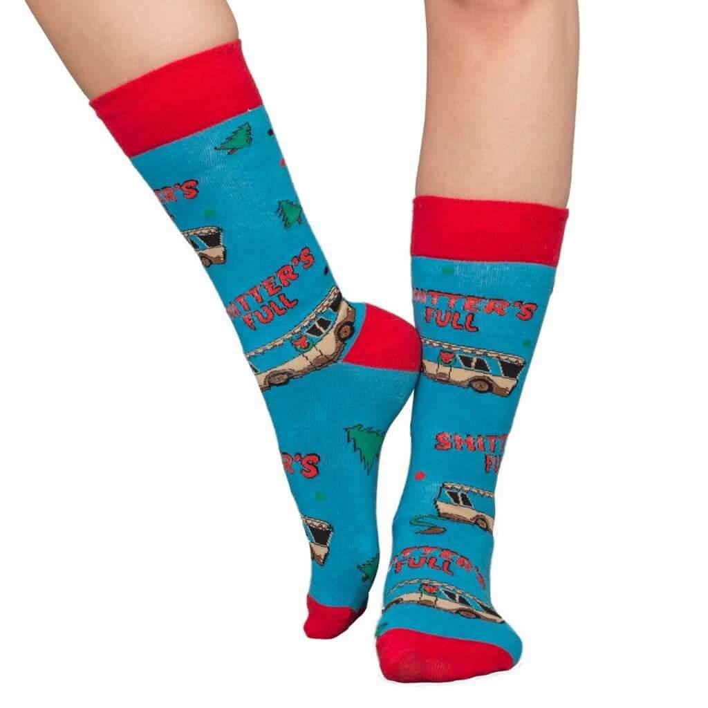 National Lampoon's Vacation Bathroom's All Full Ugly Christmas Socks - 