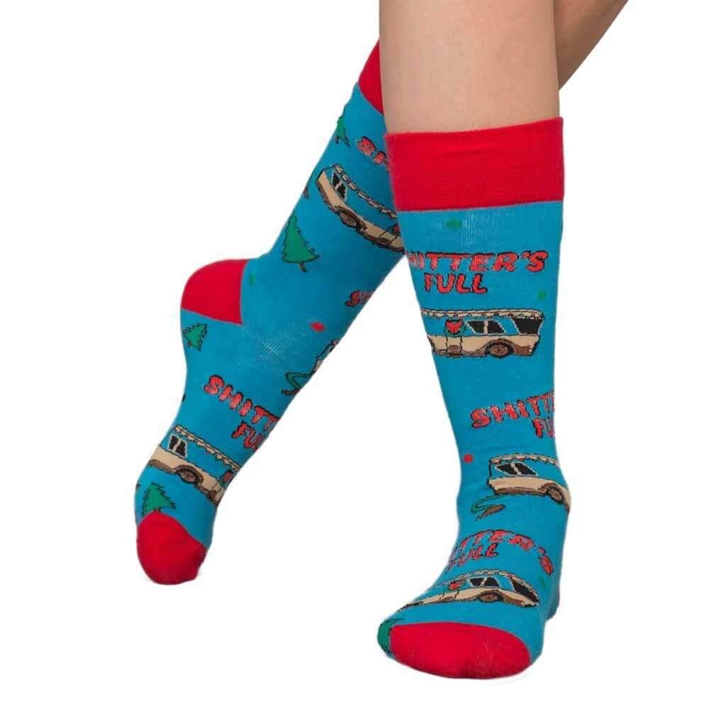 National Lampoon's Vacation Bathroom's All Full Ugly Christmas Socks - 