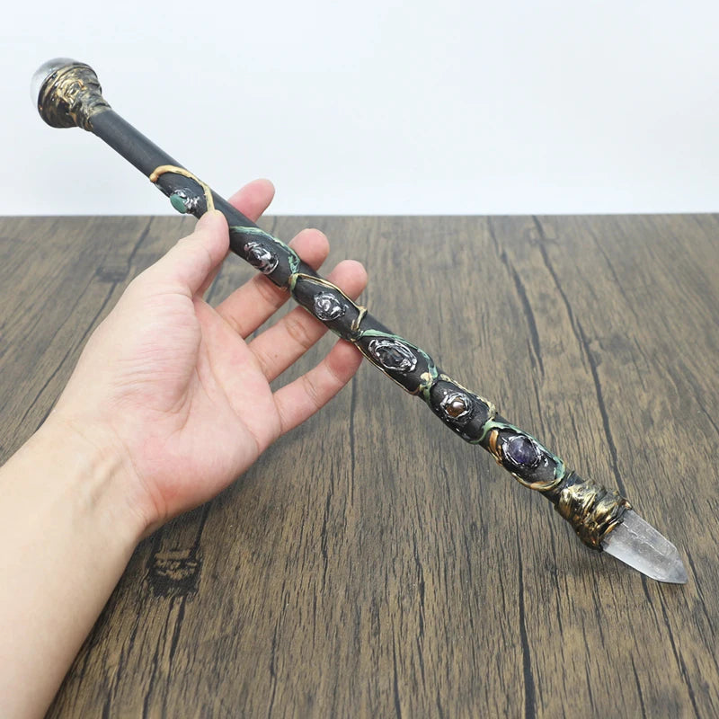 Natural Crystal Pagan Wizard Magic Witch Wands Raw Stones Quartz Power Mineral Witchcraft Wicca Altar Pendulum Home Decoration