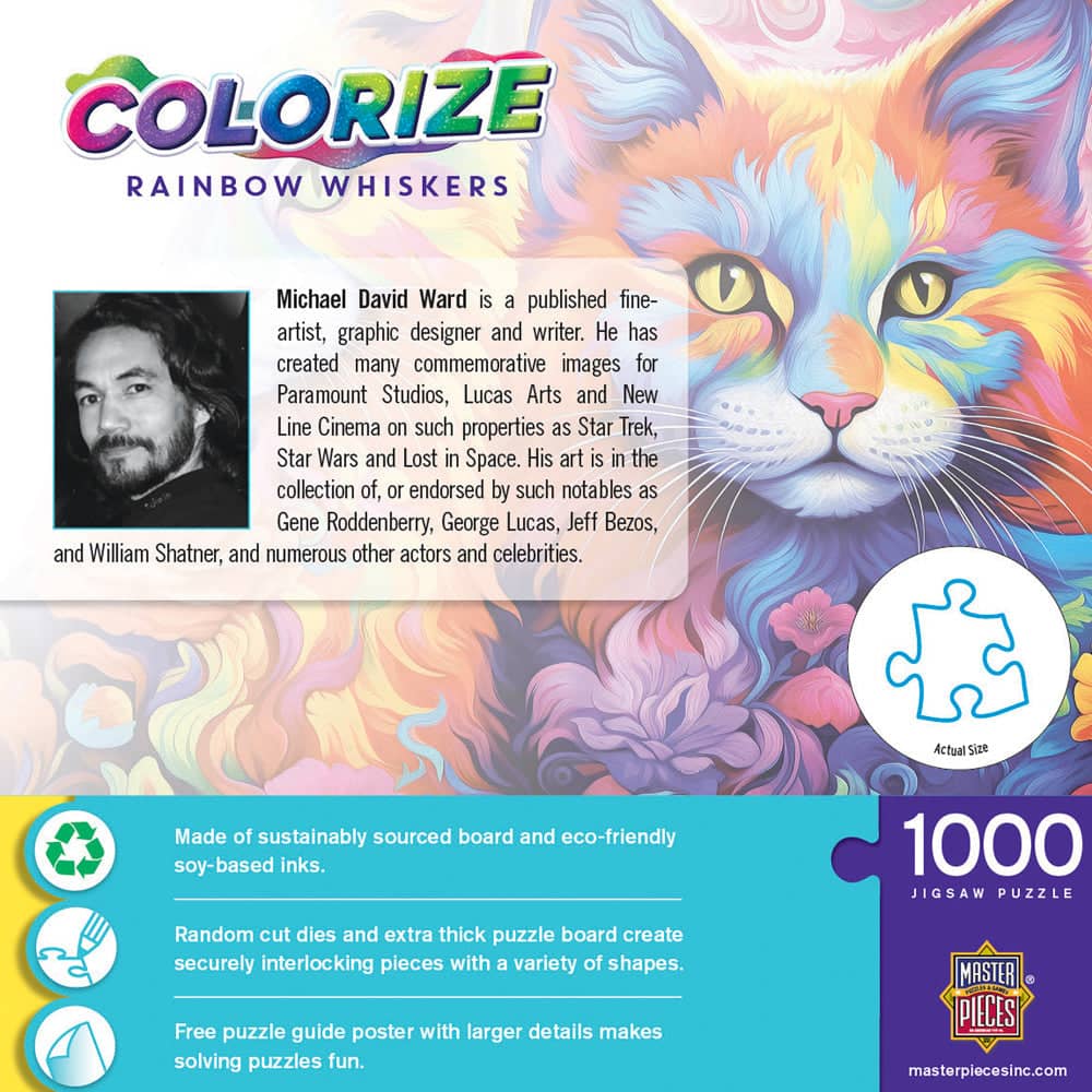 Colorize - Rainbow Whiskers 1000 Piece Jigsaw Puzzle