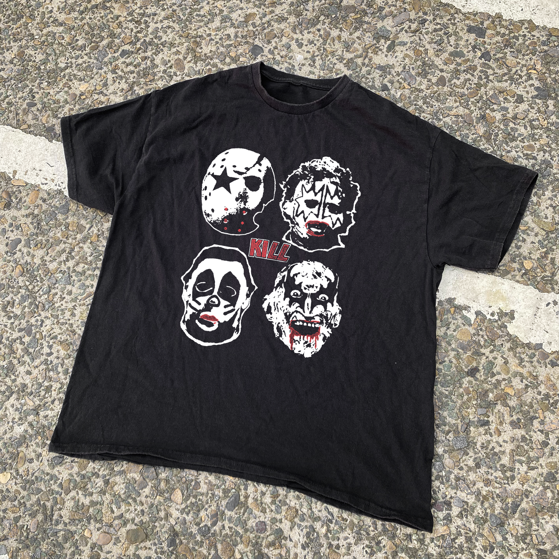 Slasher 'Kill' Vintage Kiss T-Shirt