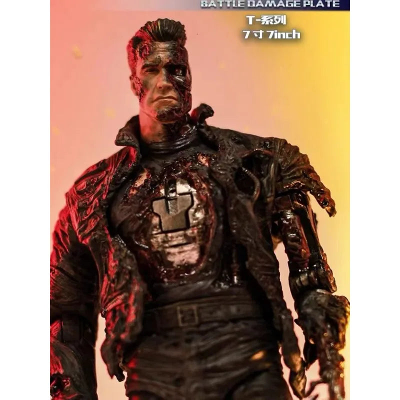 NECA 7 Inch Terminator series T-800 War damaged version PVC joint Movable Action Figure Collectible Model Toy Figures gifts