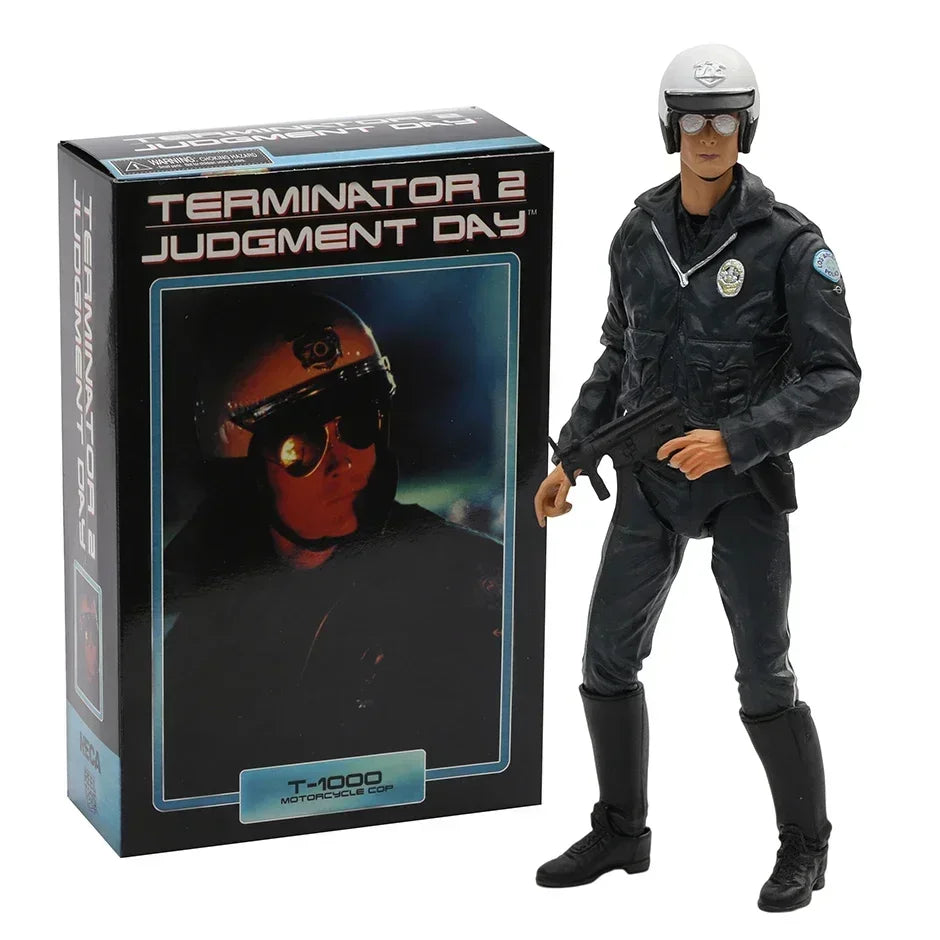 NECA T-1000 Motorcycle Cop Terminator 2 Judgement Day Action Figure Excellent Model Toy Gift Collectibles