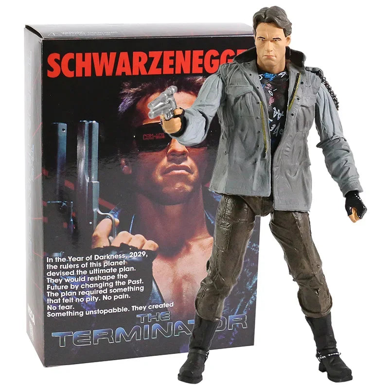 NECA Terminator 2: Judgment Day T-800 Arnold Schwarzenegger PVC Action Figure Collectible Model Toy 7" 18cm