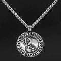 Vikings Runes Bear Paw Stainless Steel Necklace - Necklace with Pendant